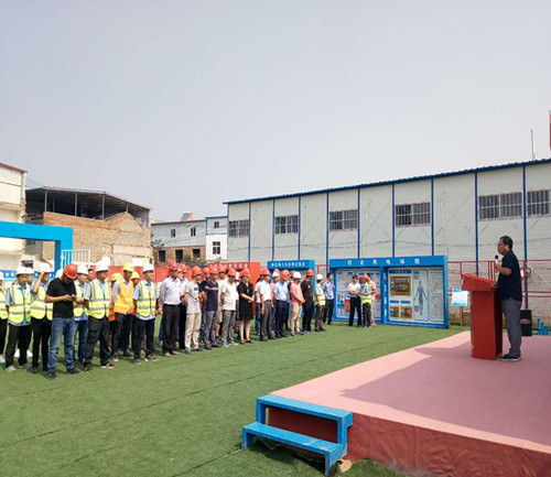 八一路打通工程举办周口市中心城区市政工程安全暨扬尘污染防治现场观摩会